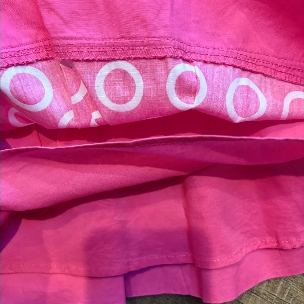 Girls Pink Circle Print Cotton Skirt Size 6X 7 NWOT Easter Spring